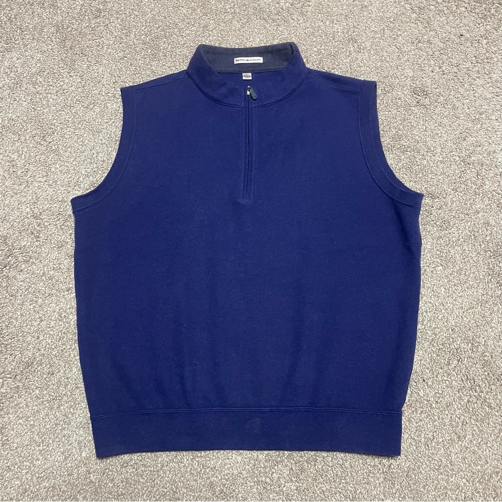 Men's Peter Millar Crown 1/4 Zip Sweater Vest Size L